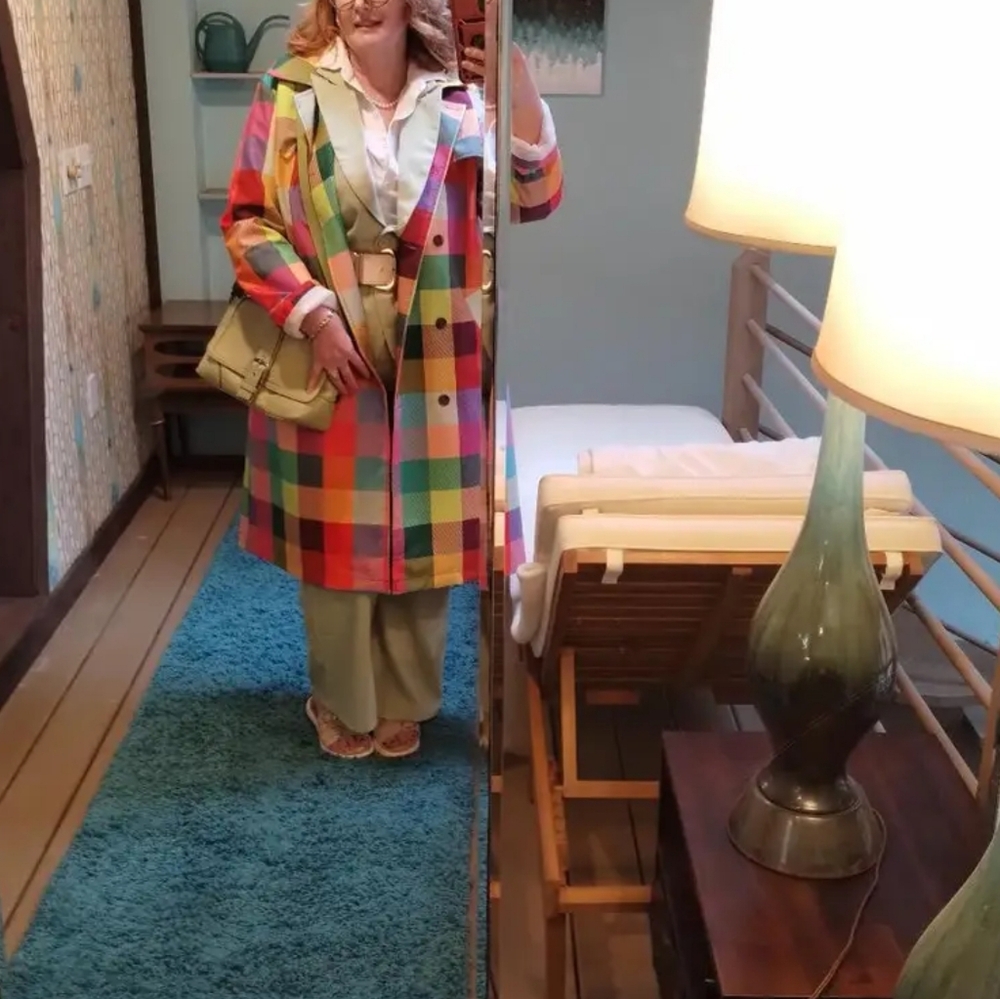 Colorful Plaid Coat - Picture 6 of 12